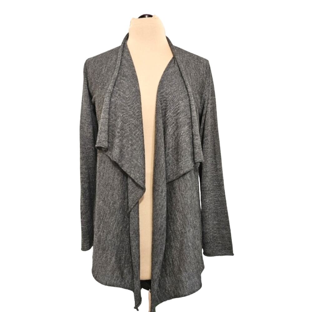 Eileen Fisher‎ Open Cardigan Royal Alpaca Gray Quiet Luxury Old Money Medium